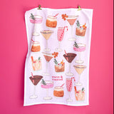 Holiday Cocktails Tea Towel