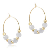 Beaded Grateful Bliss Aquamarine Hoop