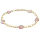 Pink Opal Admire Small Gem 2mm Gold Bracelet