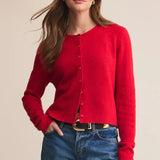 Medina Cozy Cardigan : Festive Red