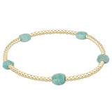 Amazonite Admire Small Gem 2mm Gold Bracelet