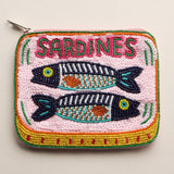 Beaded Sardine Tin Clutch – Pink Hand-Embroidered