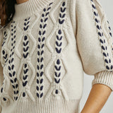 Oatmeal Navy Addy Sweater