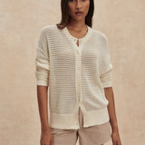 Pembroke Knit Cardigan || Egret