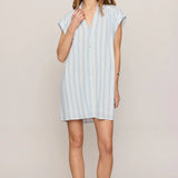 Shellbound Striped Gauze Dress