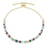 Mystical Candy Multi Gemstone Gold Bracelet