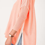 Catalina Sweater :  Peach + White Contrast Petite