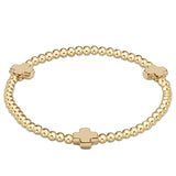 Signature Cross Gold 3MM Bracelet