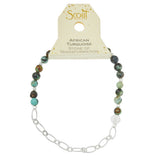Mini Stone with Chain Stacking Bracelet