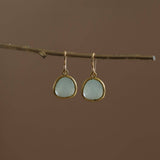 Alice Blue Bezel Earrings