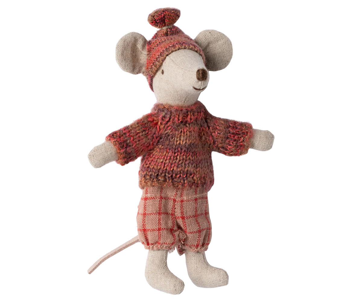 Winter mouse with ski set, Big sister - Rose