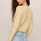 Cera Long Sleeve Cardigan - Lemon Chiffon
