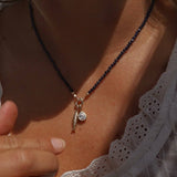 Sapphire Charm Keeper Necklace