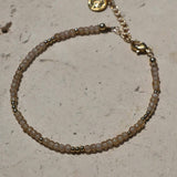 Sunstone CZ Beaded Bracelet