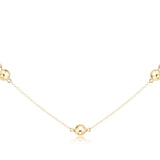 17" choker simplicity chain gold - classic gold 6mm