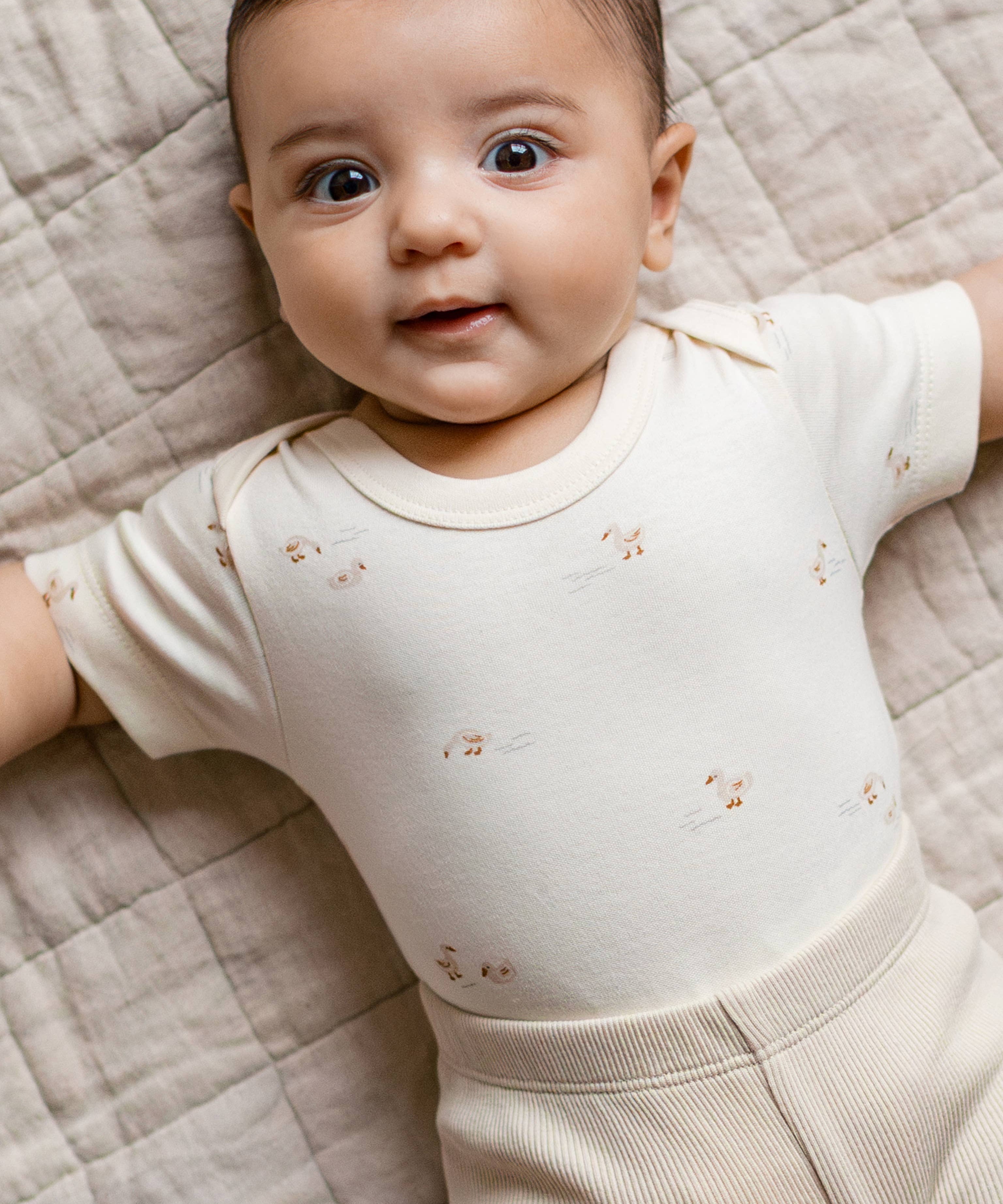 Afton Bodysuit - Duck / Oat + Chai