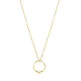 16" Necklace Gold - Halo Gold Charm