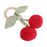 Cherry Organic Baby Blanket + Rattle Gift Set