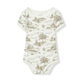 Country Toile Luxe Short Sleeve One Piece