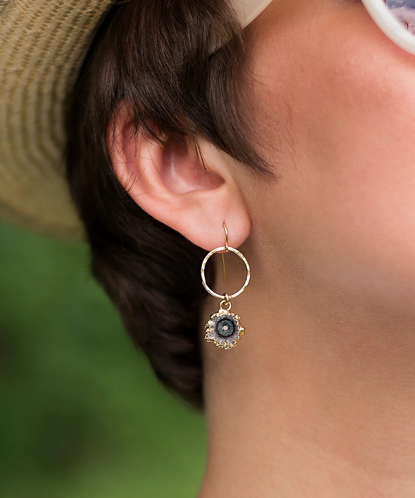 Petite Hammered Stalactite Hoop