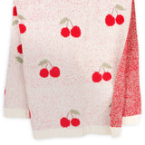 Cherry Organic Baby Blanket + Rattle Gift Set