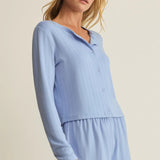 Lovely Pointelle Top : Ice Blue