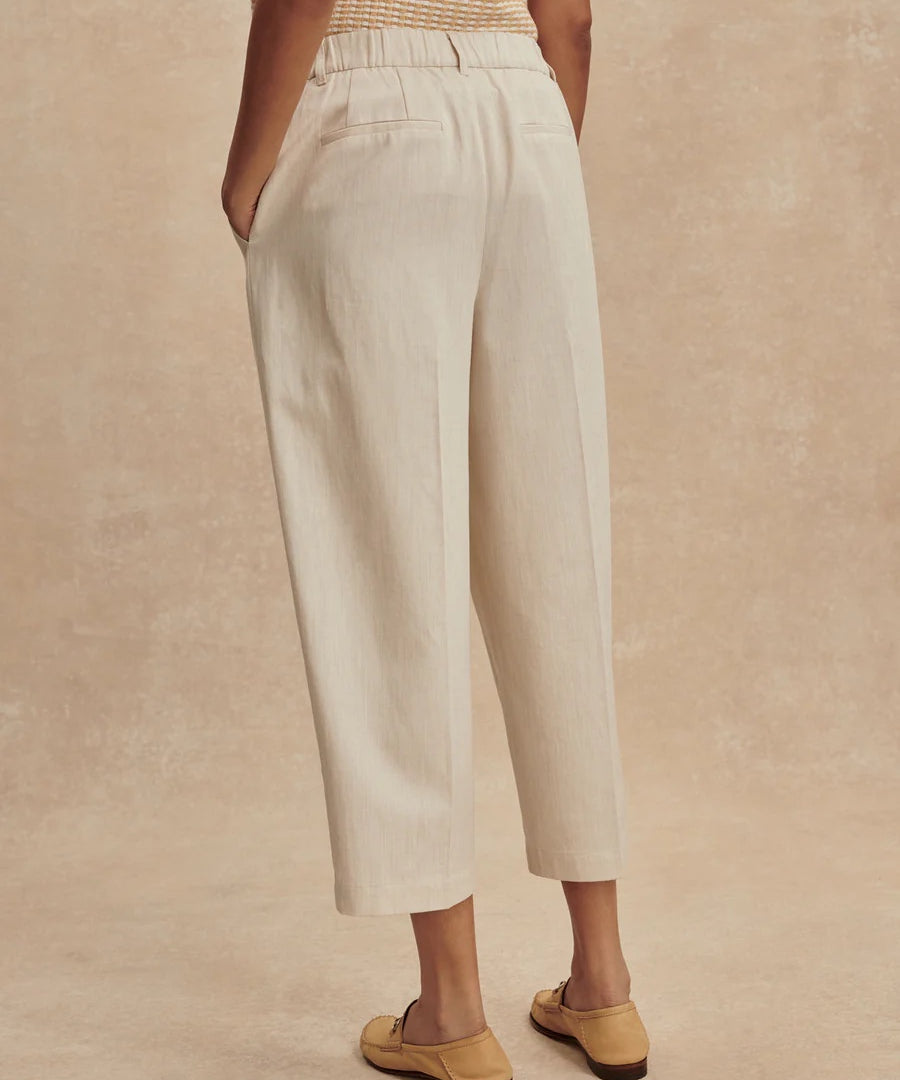 Ellison Crop Wide-Leg Pant 24" - Birch Marl