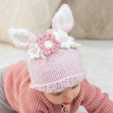 Flower Bunny Beanie Blush