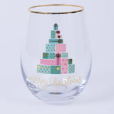 Present Tree Wine Glass
