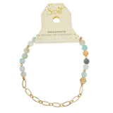 Mini Stone with Chain Stacking Bracelet