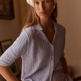 Madelene Knit Shirt || Pale Iris
