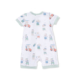 Golfing Teddy Bears - Shortie 2 Way Zipper Romper: