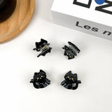 Mini Black Cat Claw Clip, Acetate Hair Clip