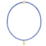 Hope Classic Bright Blue Bracelet - Signature Cross Small Gold Charm