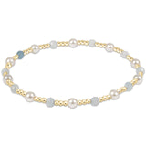 Pearl Sincerity 4mm Gem Bracelet  - Aquamarine