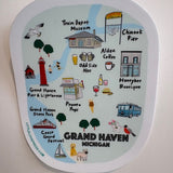 Grand Haven City Map Sticker
