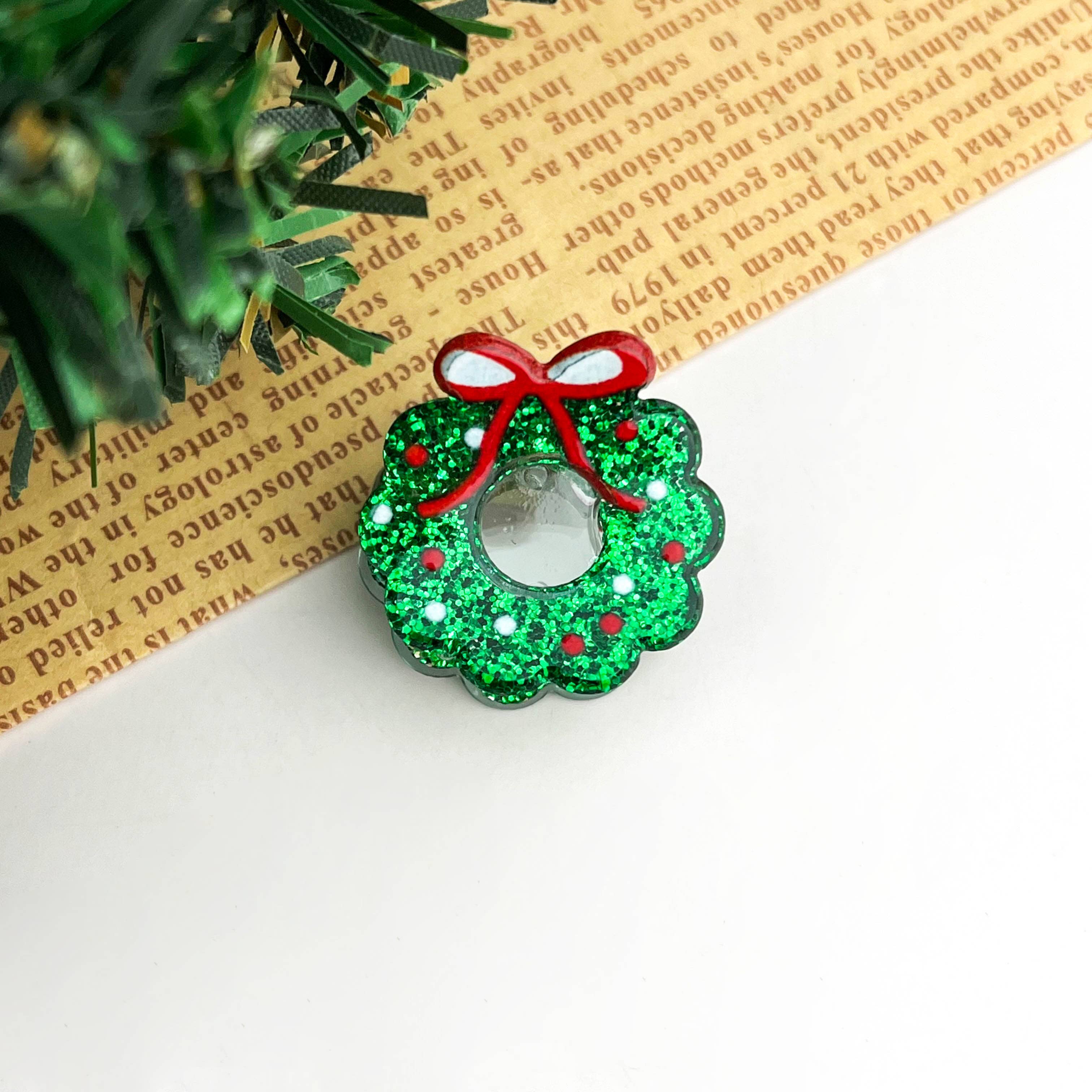 Christmas Mini Hair Claw Clips, Christmas Tree Hair Clip: Gingerbread Man