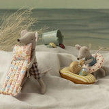 Beach Mouse Dad with Flower Air Mattress