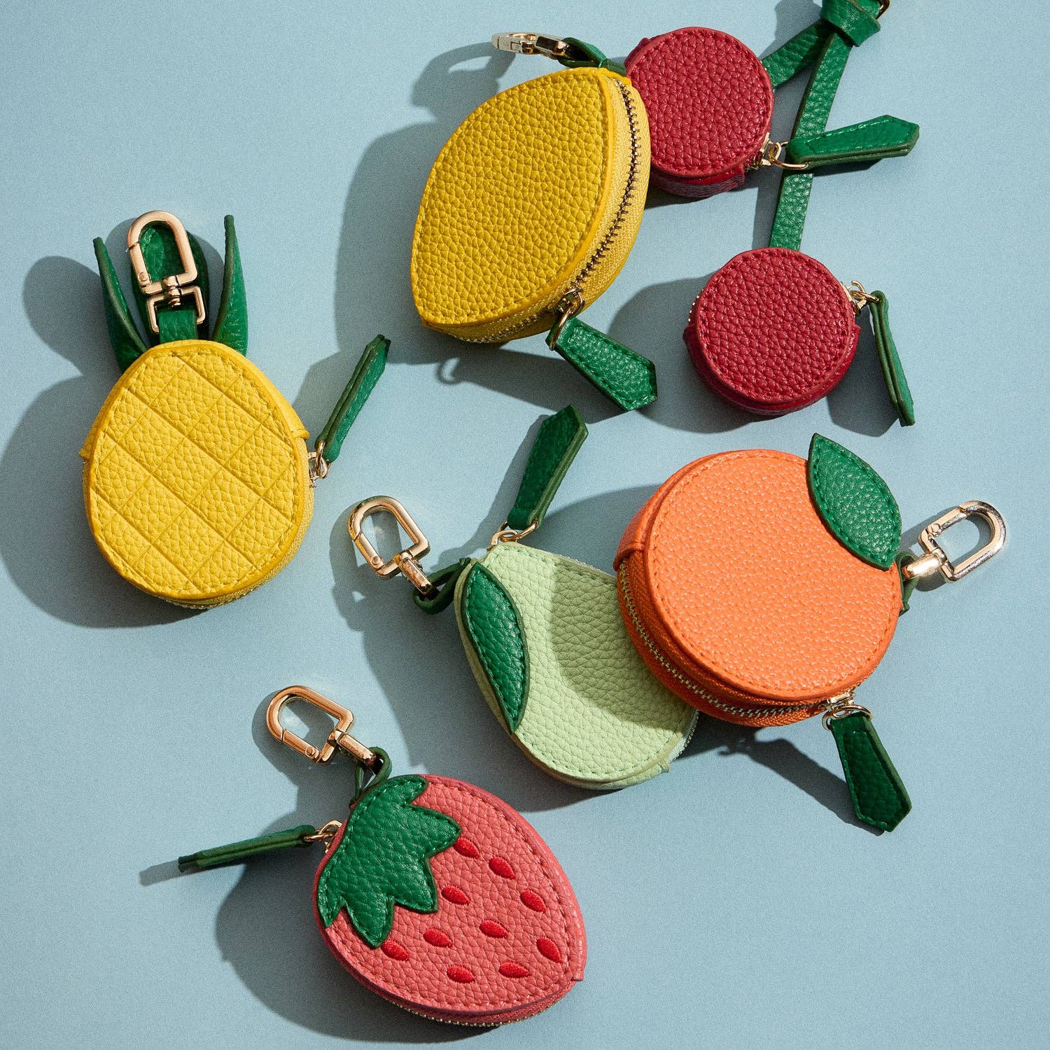 Strawberry Leather Accessory Pouch