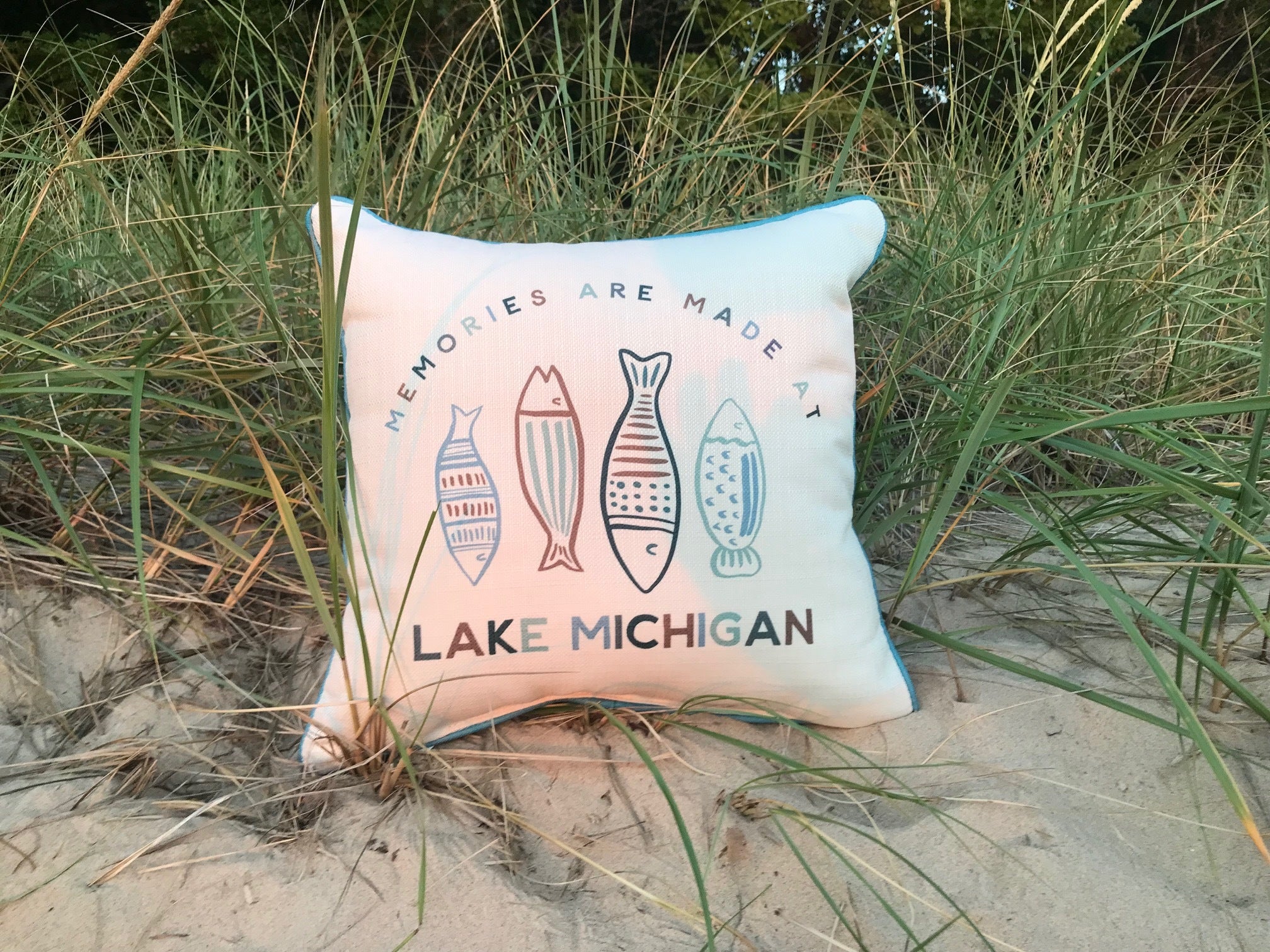 Memories are Made at Lake Michigan Pillow