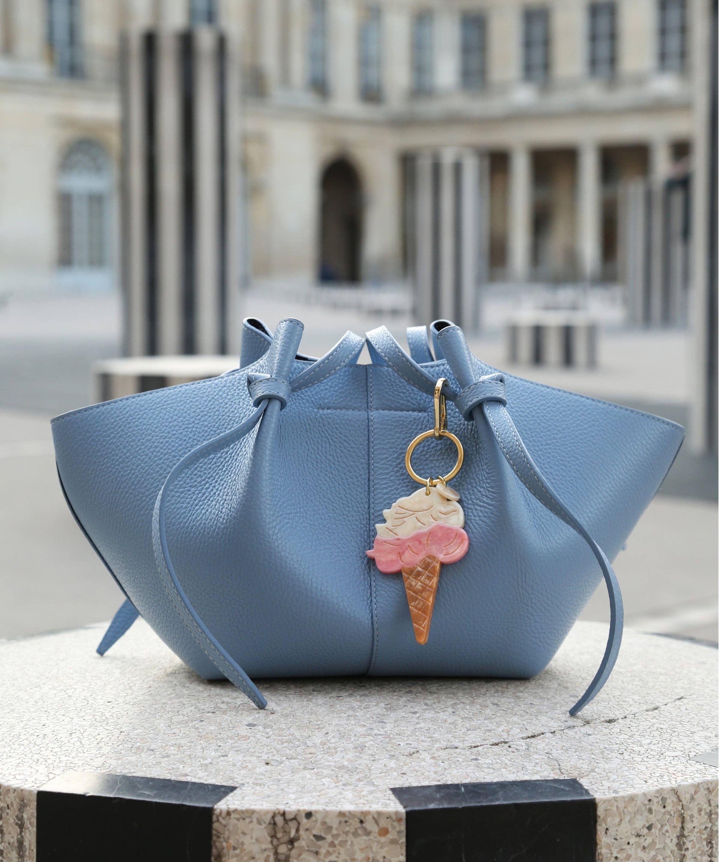 Hand-painted Gelato Bag Charm + Keychain