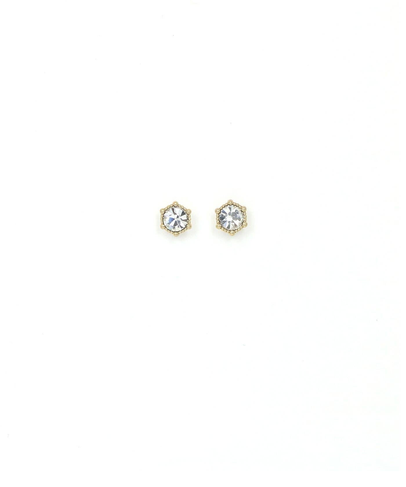Astrid Stud Earrings- Clear