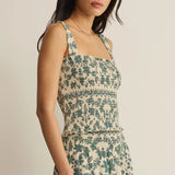 Leya Tera Paisley Smocked Top