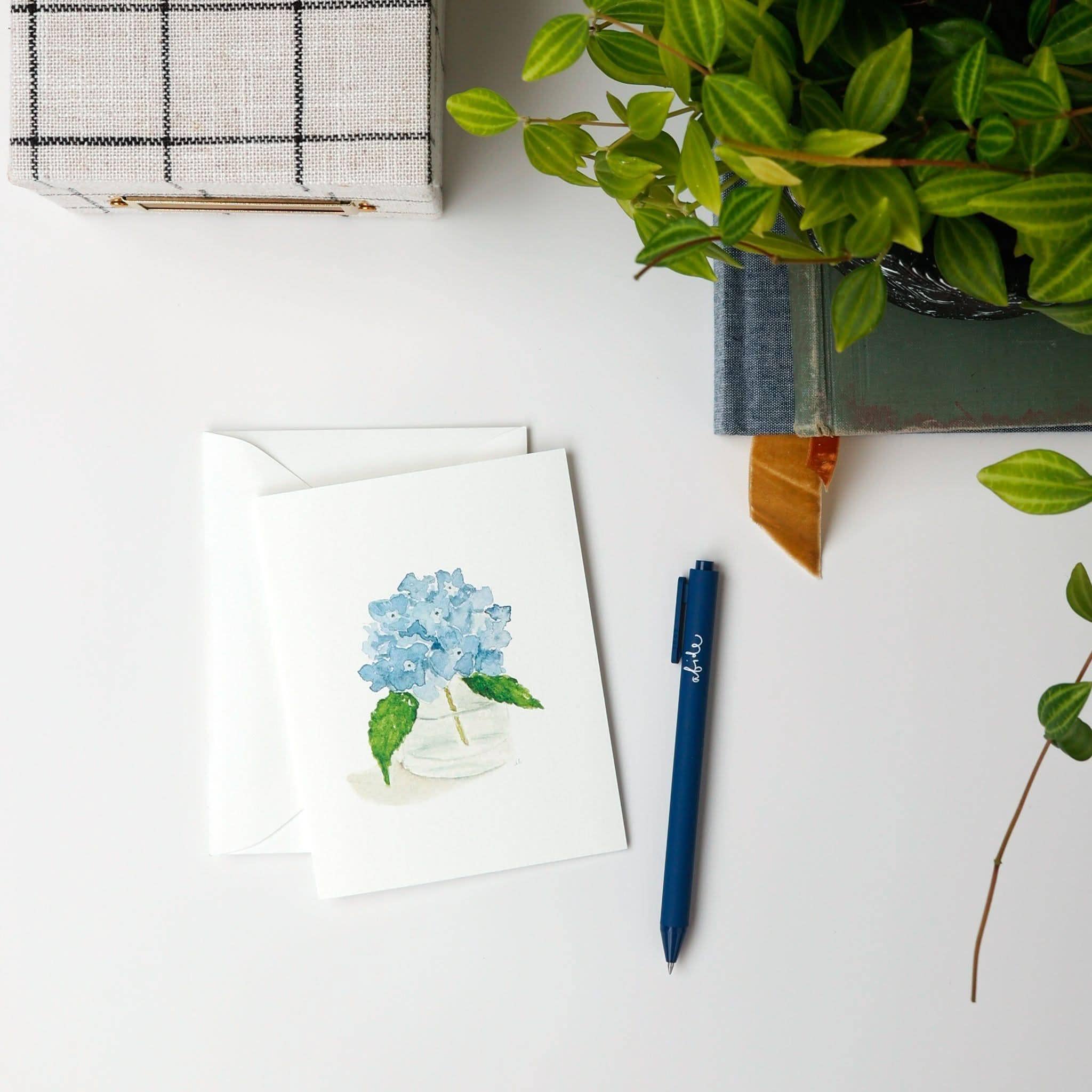 Hydrangea Notecard: Set of 8