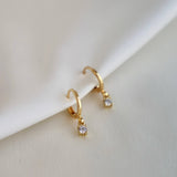 Miniature CZ Drop Huggies