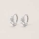 Lumi CZ Cluster Earrings : Silver