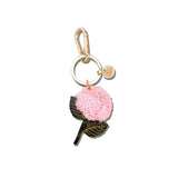 Hand-painted Hydrangea Bag Charm + Keychain