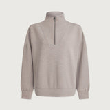 Hawley Half Zip : Taupe Marl