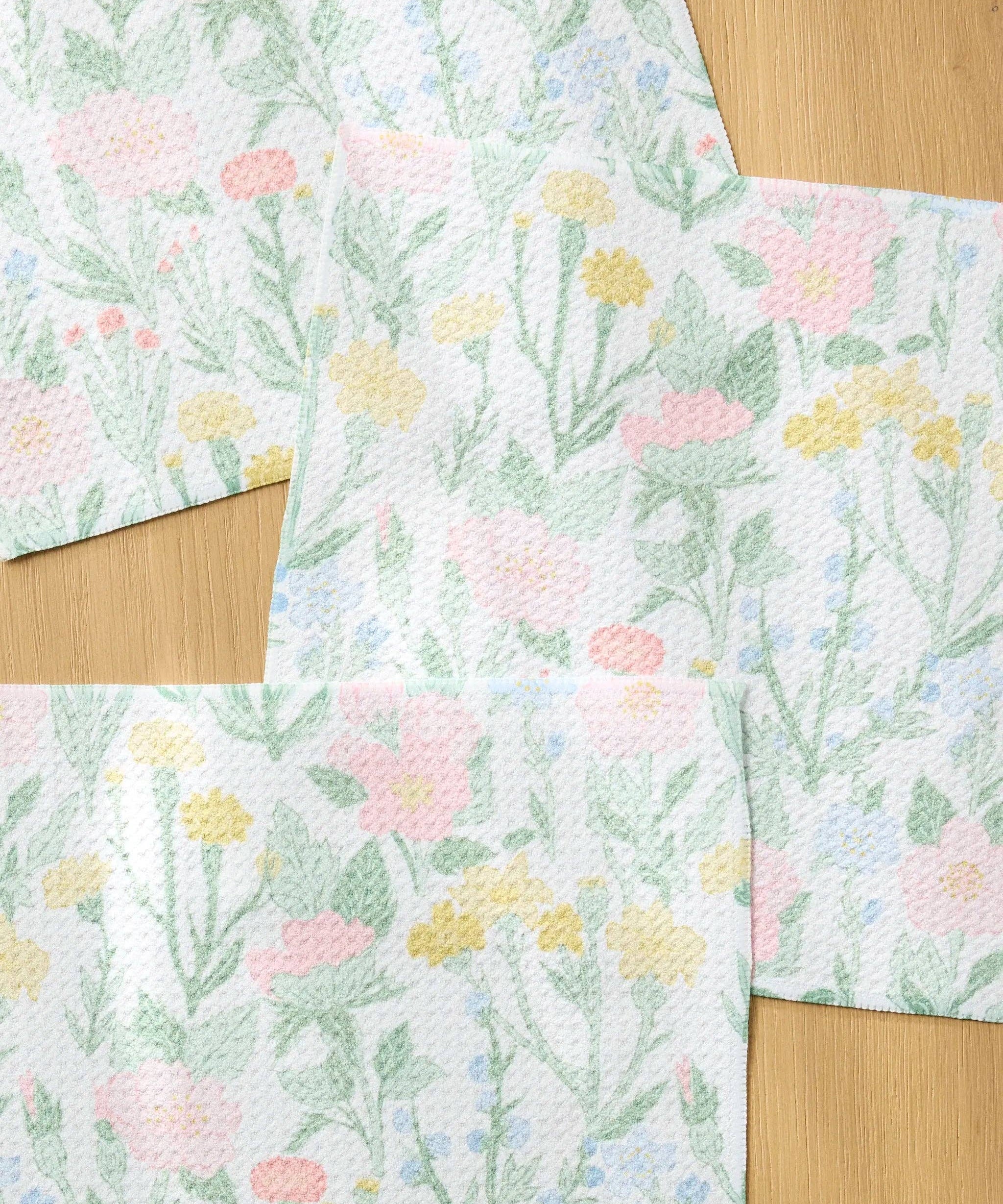 Wildflowers in Bloom Dishcloth Set