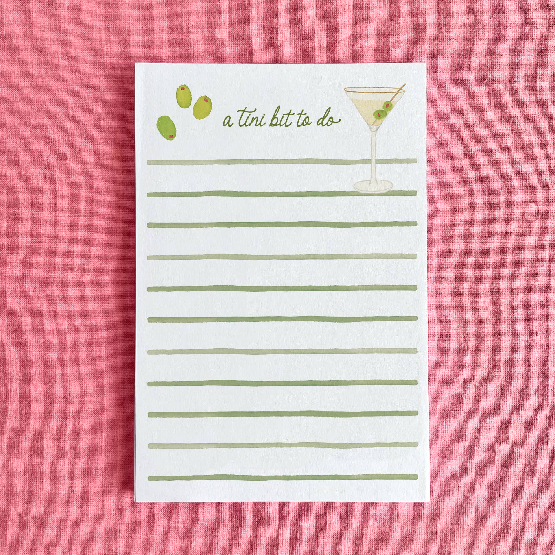 A Tini Bit To Do Notepad | Martini Notepad